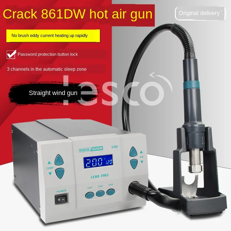 

861DW lead-free digital display hot air gun mobile phone repair desoldering station 1000W high power