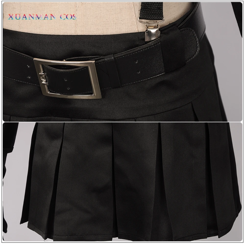 

Final Fantasy VII Remake Tifa Lockhart Cosplay Costume Girl Sleeveless Top Black Tired Skirt Halloween Carnival Costumes
