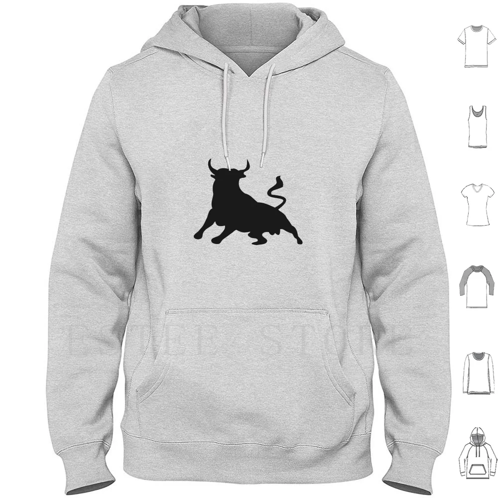 

Толстовка с капюшоном с длинным рукавом, фигурка быка, корова, корова, рога