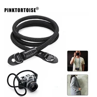 handmade braided camera single shoulder neck strap rope leather for leica sony