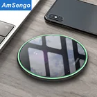 Быстрое беспроводное зарядное устройство Qi для iPhone 11 12 X XR XS Max 8 8Plus, Беспроводная зарядка для Samsung Xiaomi Huawei, беспроводные зарядные устройства для телефонов