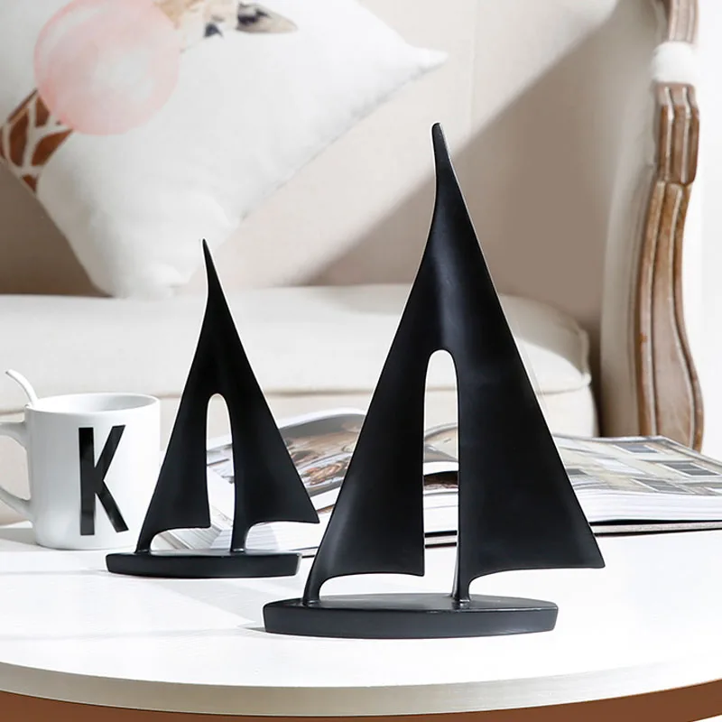 Современная Миниатюрная модель парусной лодки настольное украшение для офиса
