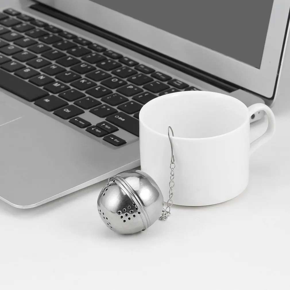 

Hot 1pcs 42x40mm Spice Egg Shaped Silver Stainless Steel seasoning Ball teakettles Strainer Tea filter Locking Brand New