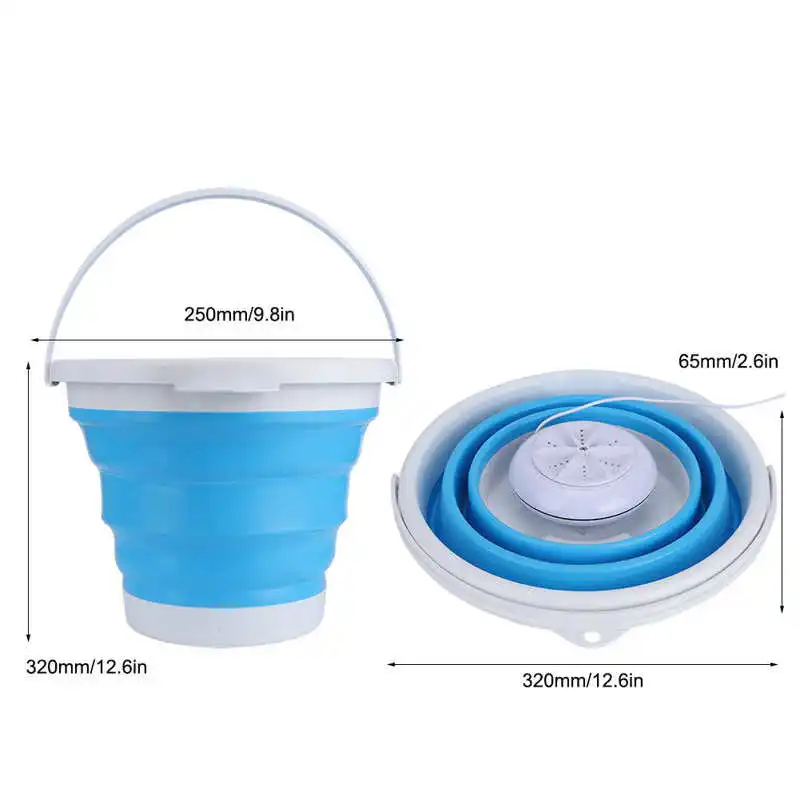 

10L Mini Washing Machine Folding Ultrasonic Clothes Underwears Socks Washer Home Travel Laundry Cleaner