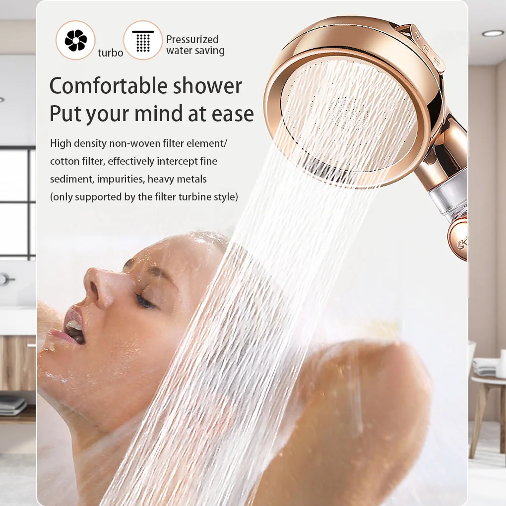 

New High Pressure 3-Function Shower Head Shower Head With Switch On/Off Button Filter Bath Head Water Saving Shower Bathroom