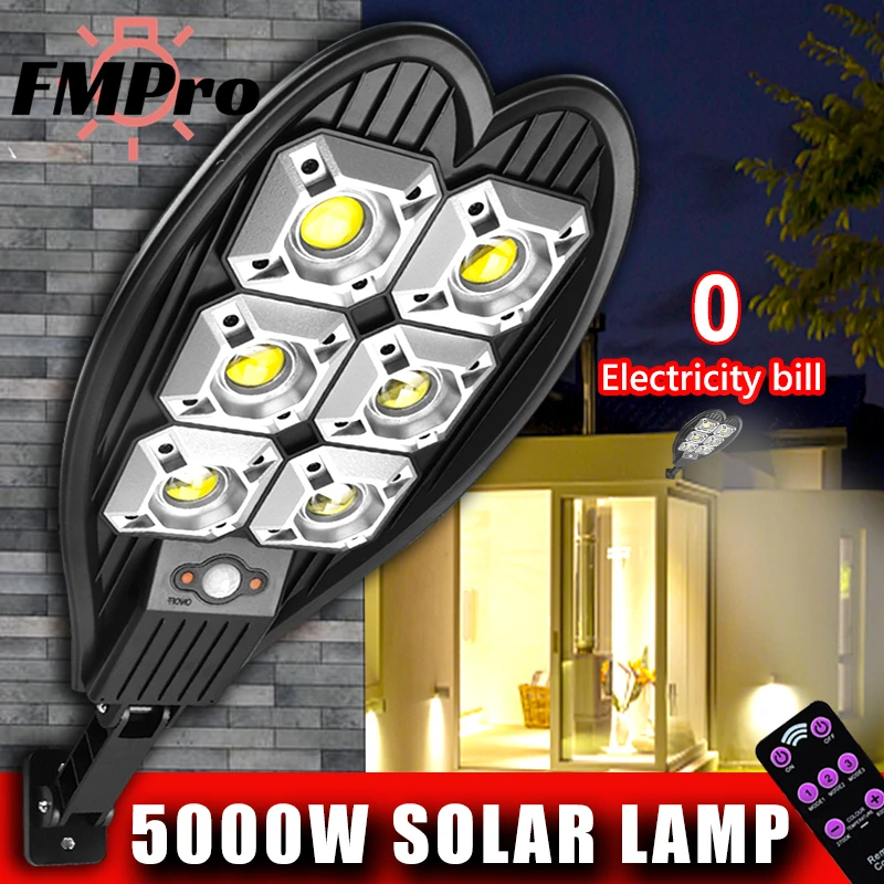 Уличный светильник на солнечной батарее 5000 Вт COB водонепроницаемый с пассивным