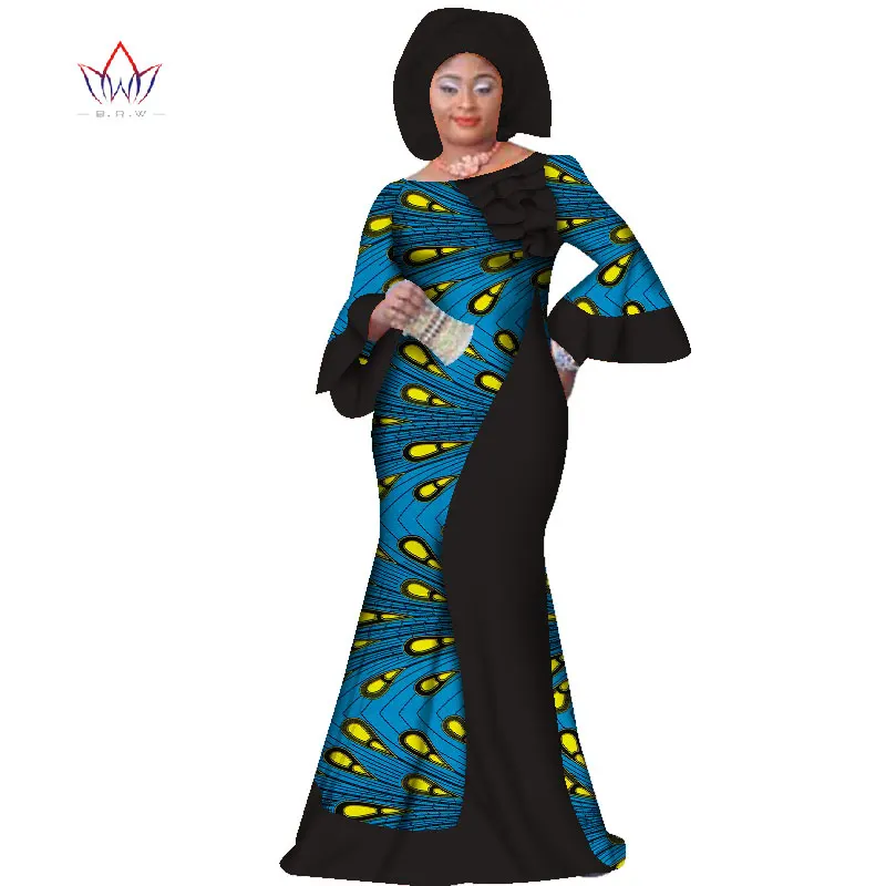 

Summer Plus Size Women Clothing Maxi Natural Dress Dashiki African Dress For Women In African Clothing Party Long Dress WY2709