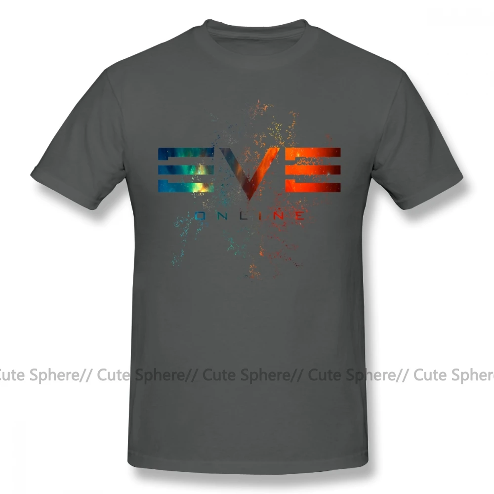 Eve Online футболка Eve Online Футболка с принтом 6xl футболка с коротким рукавом забавная уличная одежда 100 хлопок мужская футболка - Цвет: Dark Grey