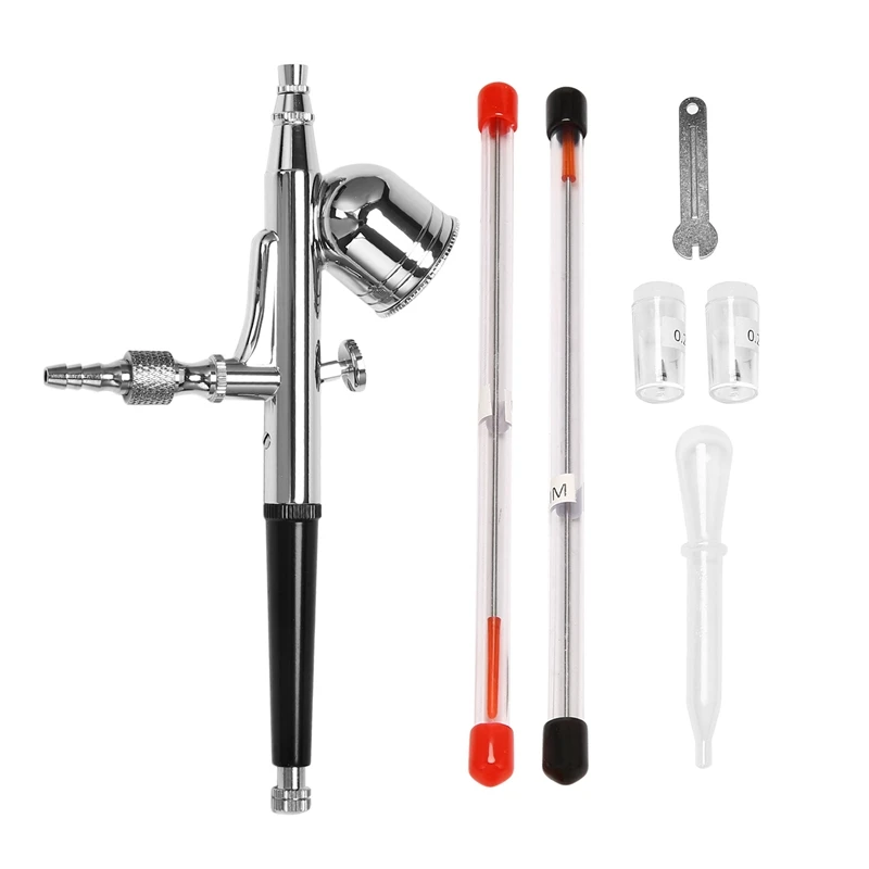 

0.3mm Airbrush with 0.2mm 0.5mm Nozzle Needle Dual Action Airbrush Accessories Cake Decorating Paint Model DIY