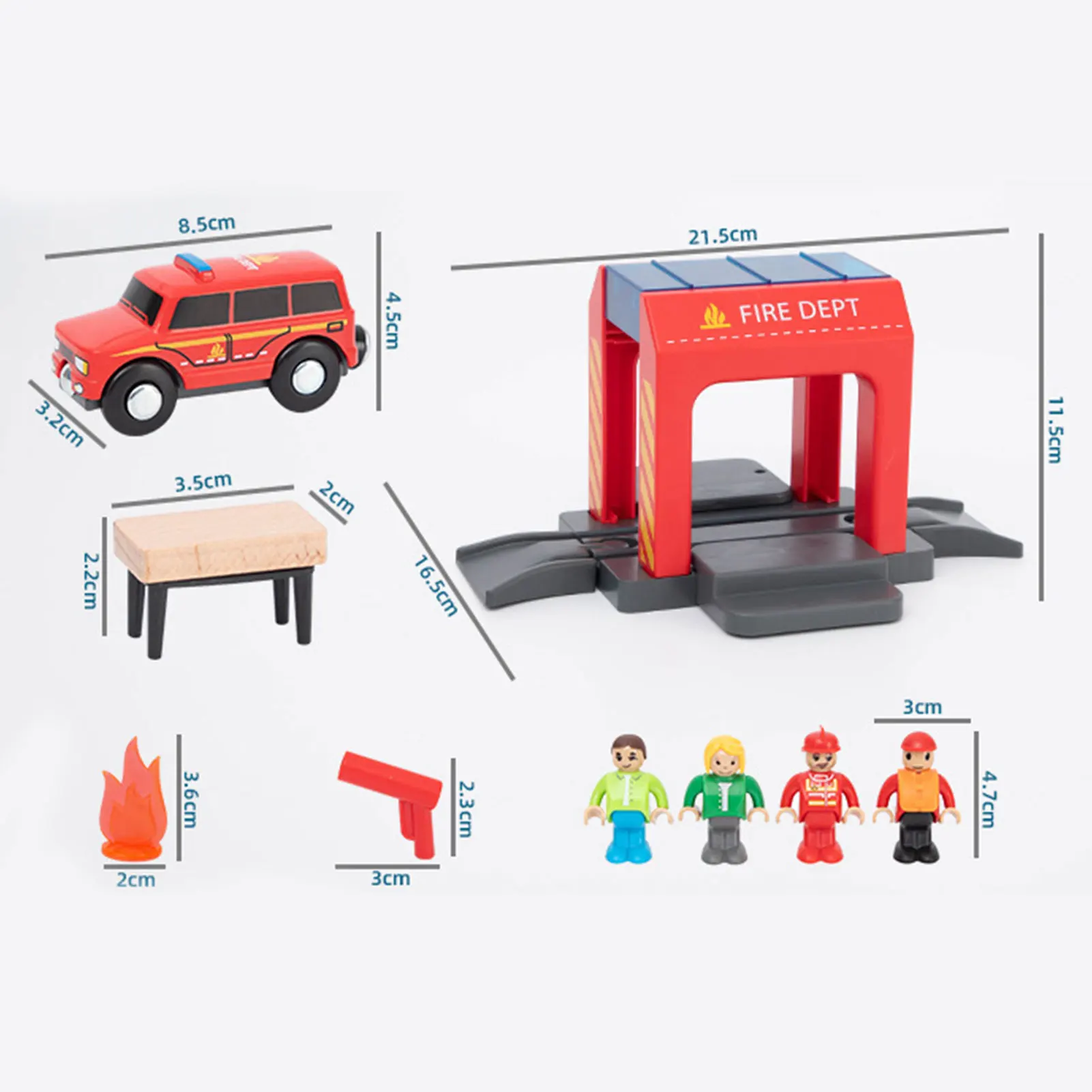 

Mini Cute City Simulation Fire Department Toy Safe City Scene Funny Multiplayer Role-play Game Firefighter Pretend Toy For Kids
