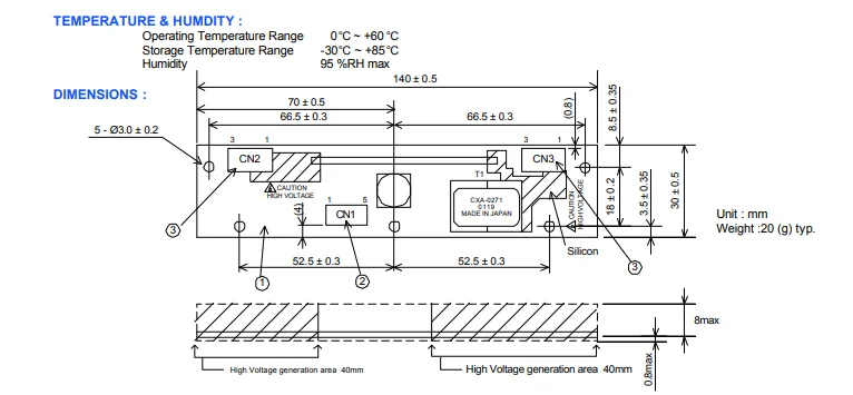 For CXA-0271 PCU-P077E TDK Inverter 2CCFL | Laptop LCD