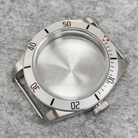 stainless steel 41mm silver watch case nh35 nh36 case fit 4r35 4r36 7s26 nh36 nh35 movement replace sapphire glass case