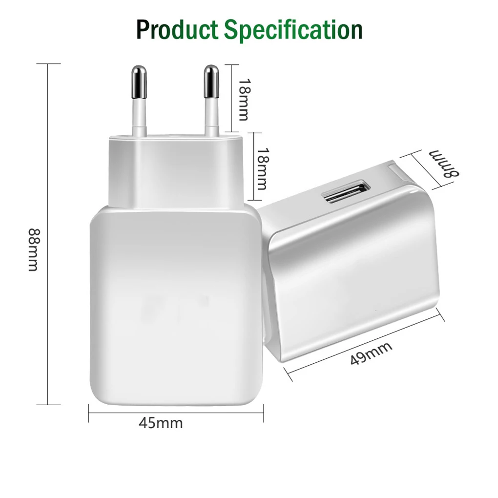 5V 2A EU/US вилка USB быстрое зарядное устройство для IPhone samsung Xiaomi huawei LG Android дорожное