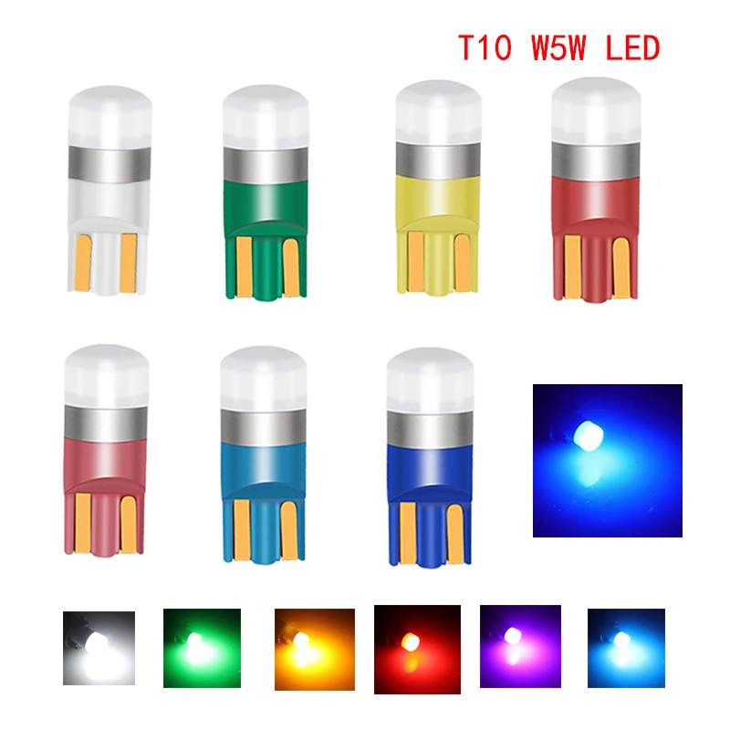 

1 PCS Car T10 Led Canbus 6000K White T10 w5w Led Bulbs DRL Turn Parking Width Interior Dome Light Reading Lamp 12V Car Styling
