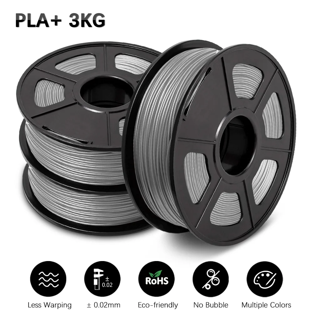 

PLA PLUS Filament 3D Printer For 3D Pen Filament PLA 1KG 3 Rolls/Set 1.75MM Excellent Toughness Fast Shipping