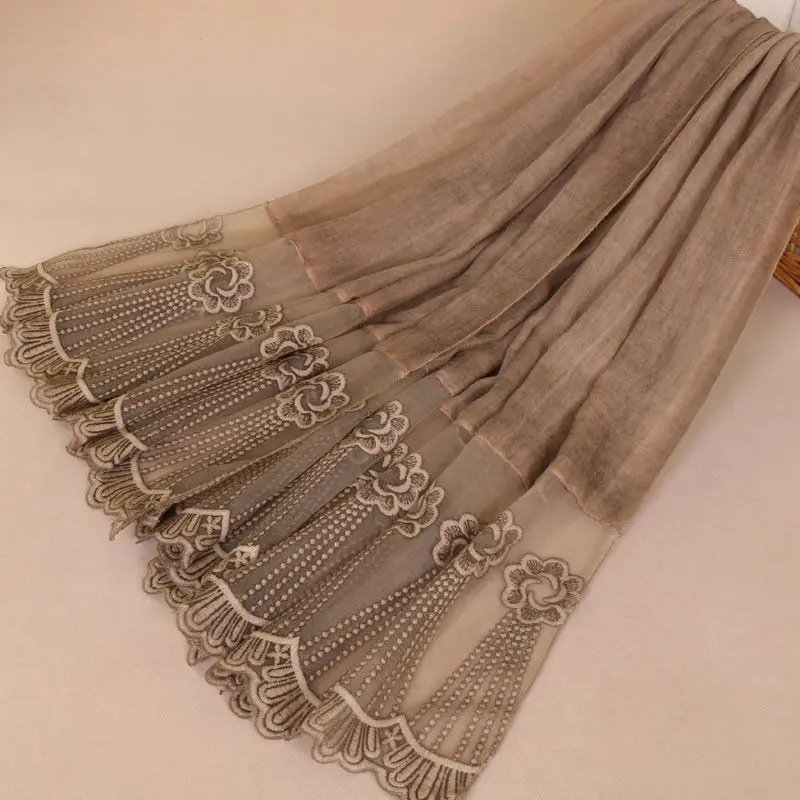 

2019 New Cotton Scarf lace flower National Wind Long Scarves For Women Wrap Shawl Stole 94
