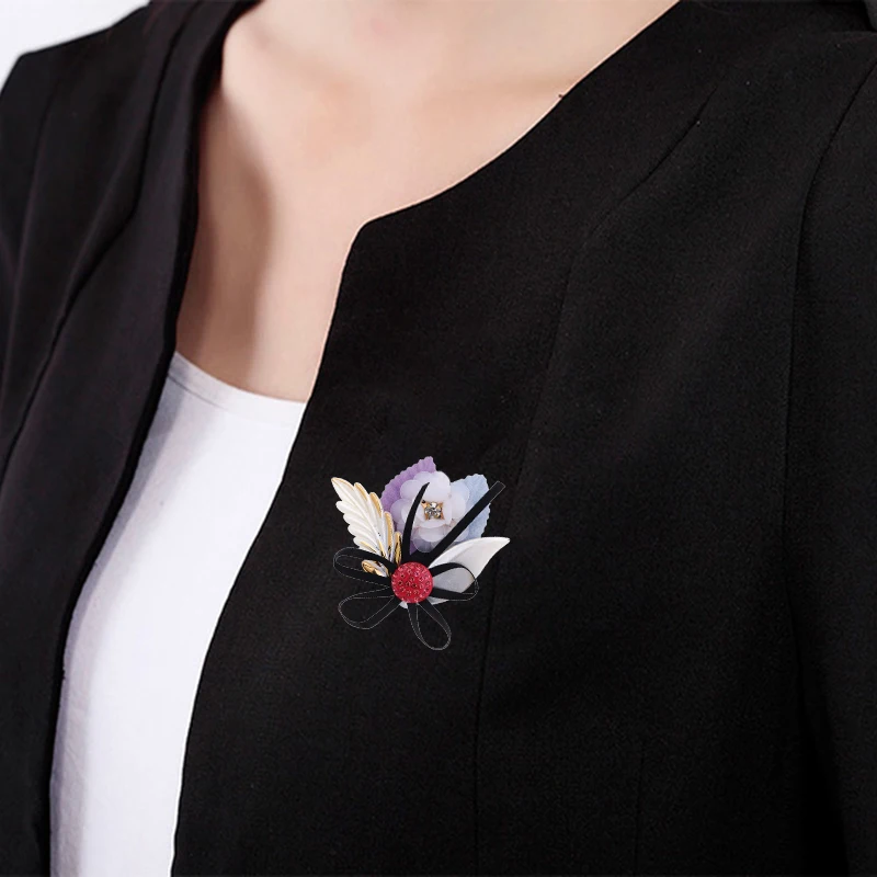 Женская акриловая брошь в виде цветка MAIKALE булавка из искусственной ткани