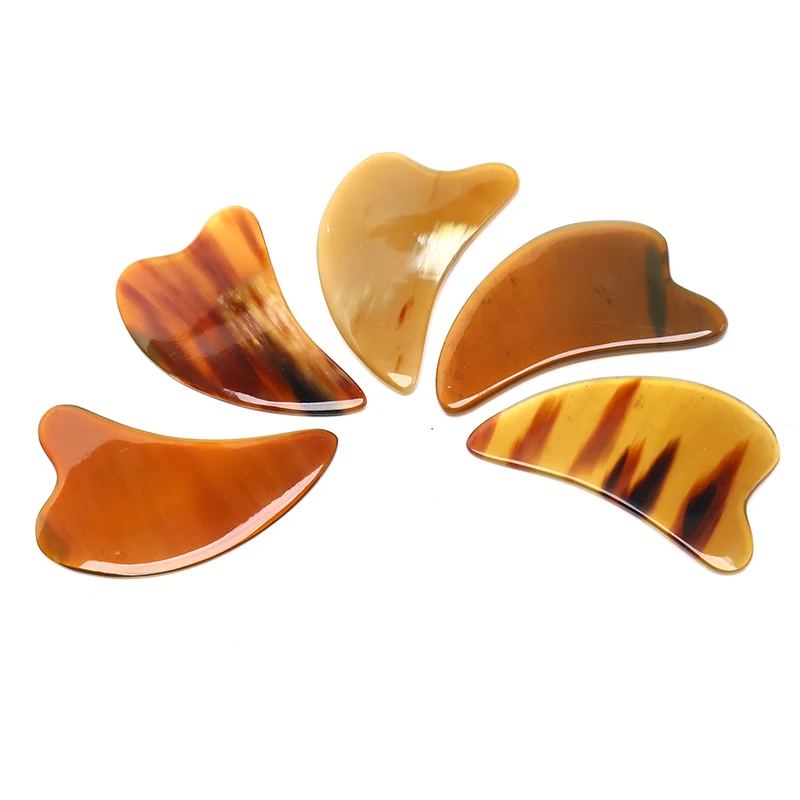 

Natural Ox Horn Gua Sha Board Gouache Scraper Face Massager Facial Lift Neck Scraping Massage Beauty Tools Physical Therapy