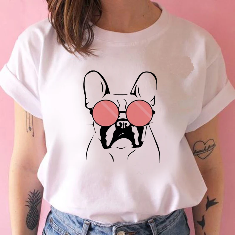 

Female T-shirt Kawaii Streetwear Cartoon Tees Women T-Shirt Fashion Dog Graphic T Shirts Short Sleeve Harajuku Girls' Clothing
