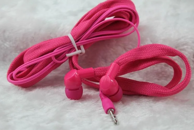 

Universal Common Plastic Shoelace Earphone 3.5mm In-ear Stereo Earbuds Mutil Color for all mobile Phone