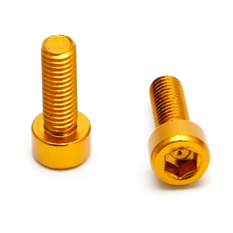 1 Pair Bike Water Bottle Cage Bolts M5 Aluminium Alloy Hex Socket Tapping Screws | Спорт и развлечения