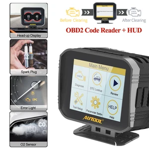 Автомобильный считыватель кодов двигателя AUTOOL X80, Hud-компьютер, Obd2 дисплей на лобовом стекле, 2 в 1, автомобильный диагностический инструмент, полный сканер OBDII EOBD