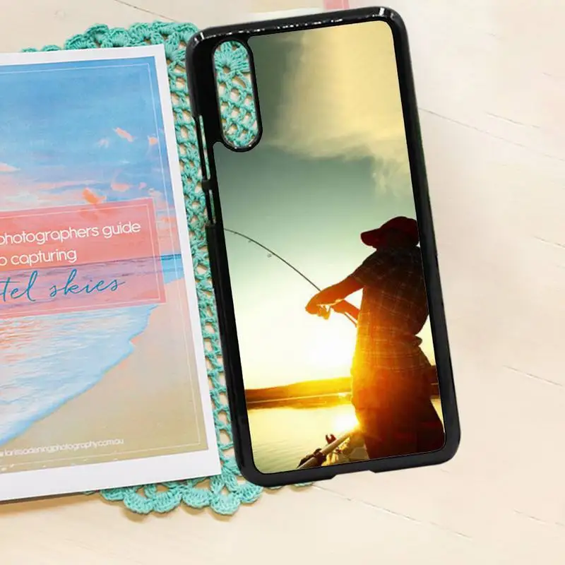 

Hunting dog and Fishing man art Phone Case PC for iPhone 11 12 pro XS MAX 8 7 6 6S Plus X 5S SE 2020 XR