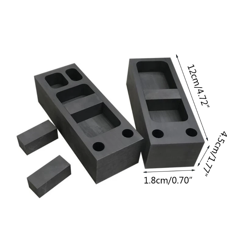 

Professional Pure Graphite Ingot Casting Mold Mould Crucible for Gold Silver Melting Casting Refining Jewelry Making Tool