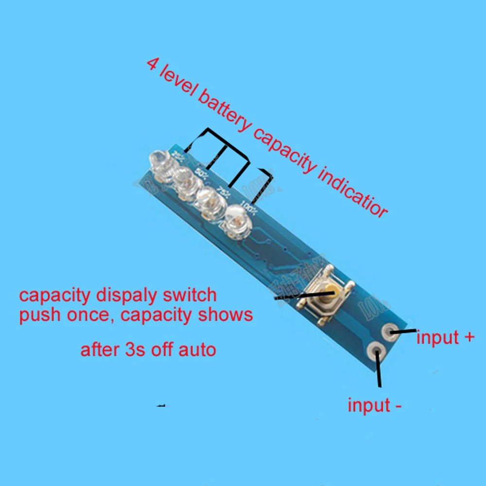 3 серийный индикатор емкости литиевой батареи светодиодный дисплей для шт.