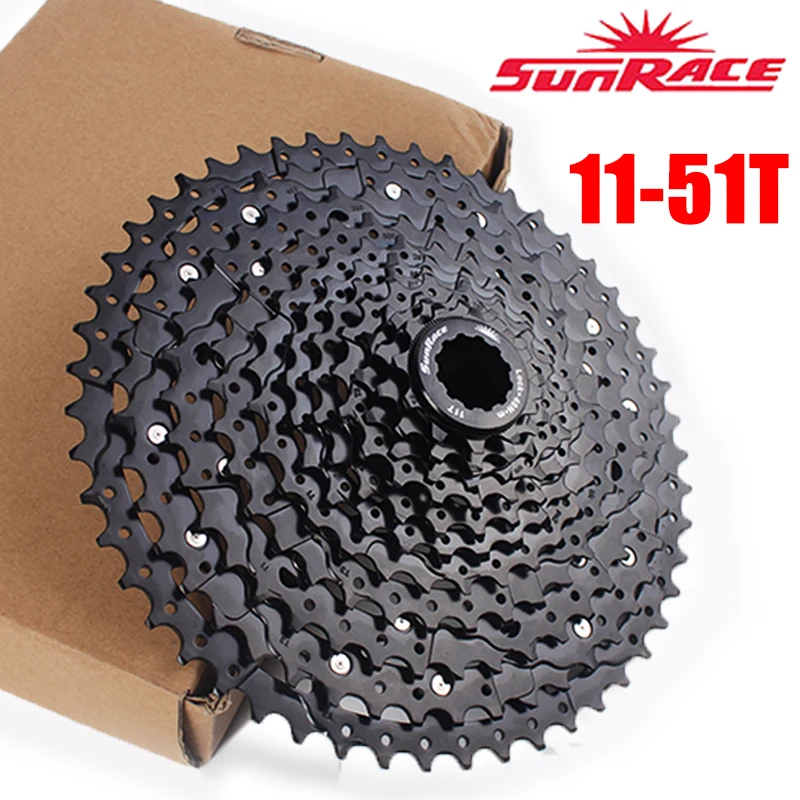 

Кассета SunRace 11 скоростей 11-51T, свободное колесо, широкое соотношение, Звездочка для горного велосипеда, совместимая с велосипедными запчастями Shimano/SRA