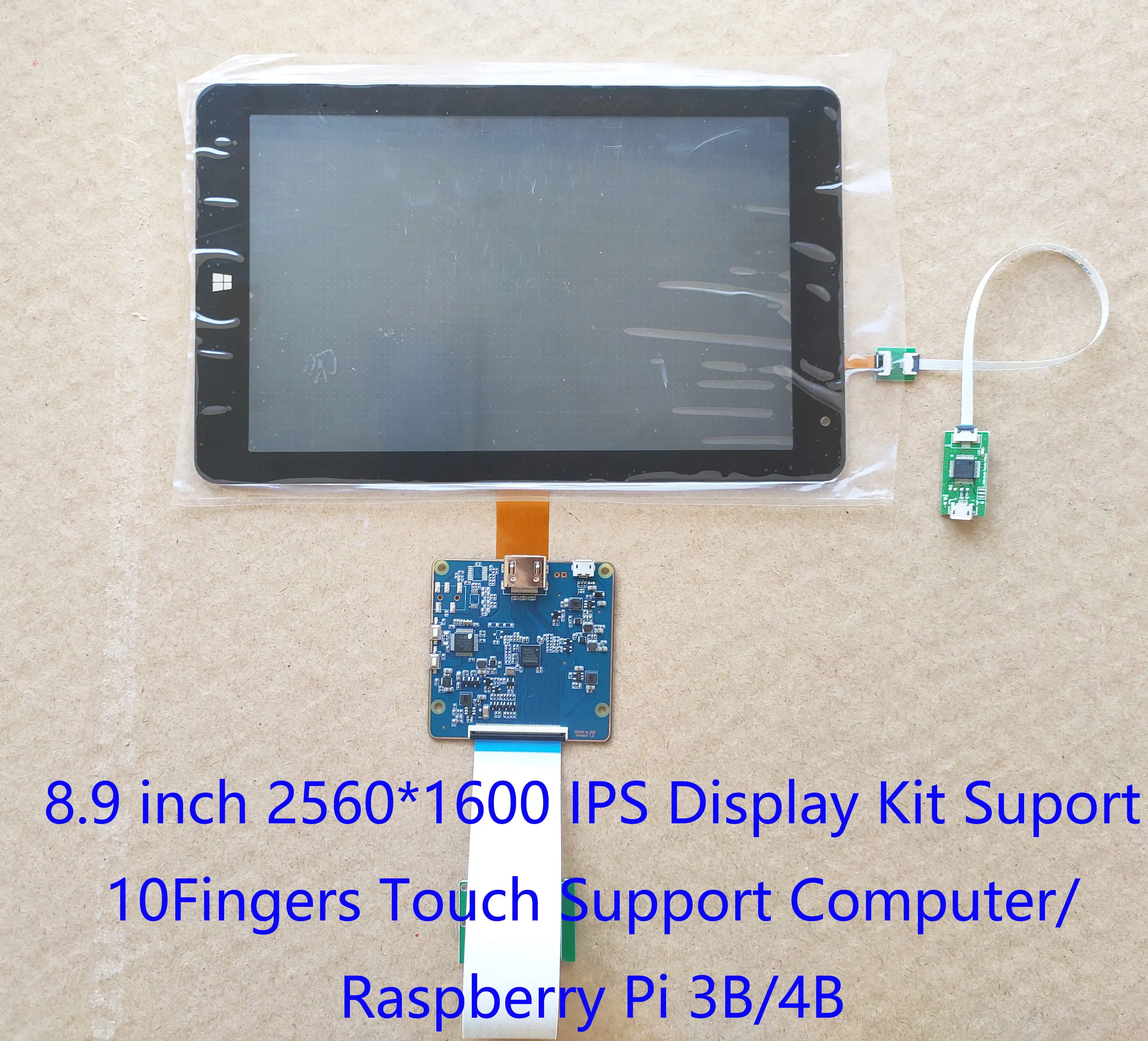 LCD Touch Driver C 8,9 дюймовый TFTMD089030 2K HDMI ips дисплей 2560*1600 MIPI ЖК-дисплей с драйверной платой USB Сенсорная Поддержка Win7 8 10 Raspberry Pi 3 - Цвет: LCD Touch Driver C