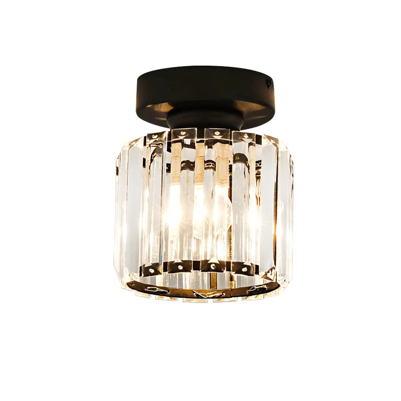 

Nordic Crystal LED Ceiling light Fixtures Gold/Black E27 Crystal Plafon Lustres For Living room Ceiling Lamp Home Decoration