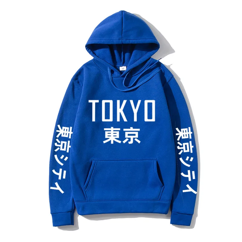 

Harajuku Hoodies 2021 New Arrival Japan Tokyo City Printing Pullover Sweatshirt Hip Hop Streetwear Men/Women Hooded Sweatshirts