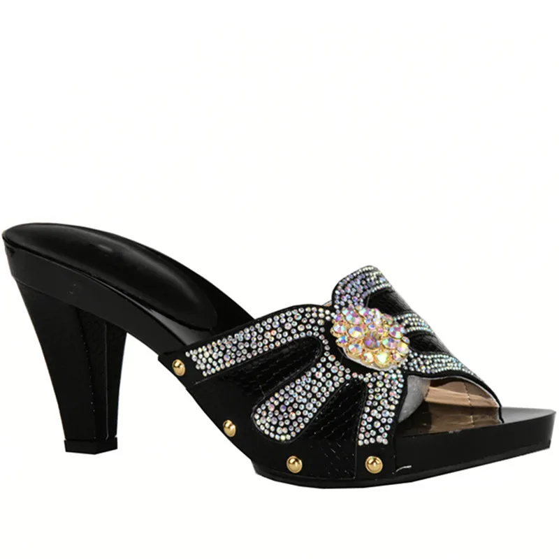 Сандалии женские с открытым носком босоножки для свадьбы вечеринки украшенные