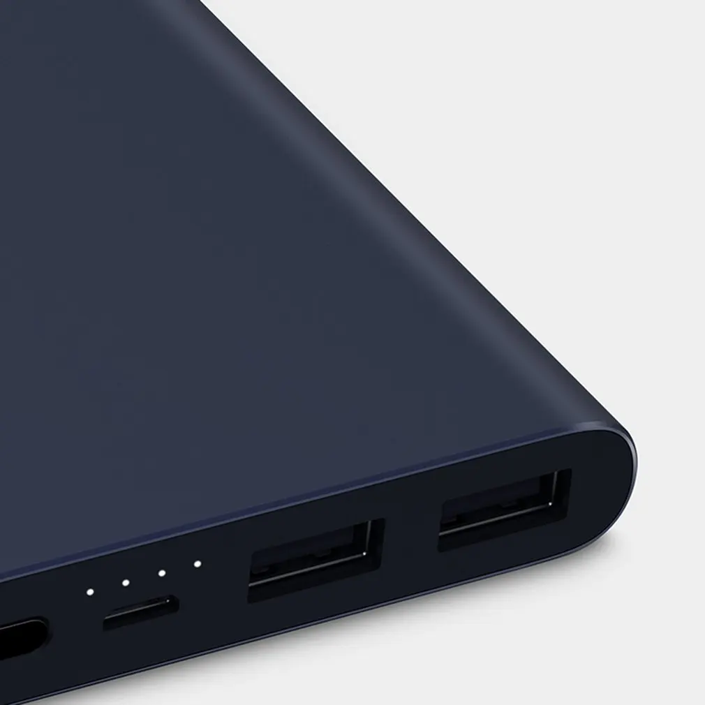 10000mAh Xiaomi Mi power Bank 2i внешний аккумулятор банка 18W Quick Charge power Bank 10000 PLM09ZM с двойным USB выходом для телефона