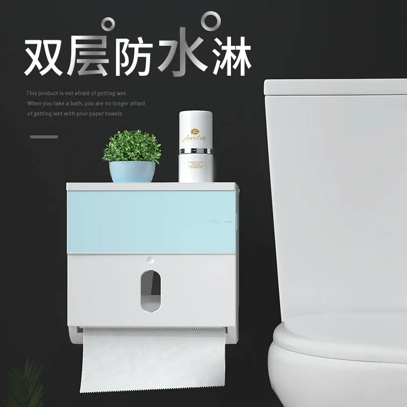 Для ванной с настенным креплением коробка для салфеток туалета полка