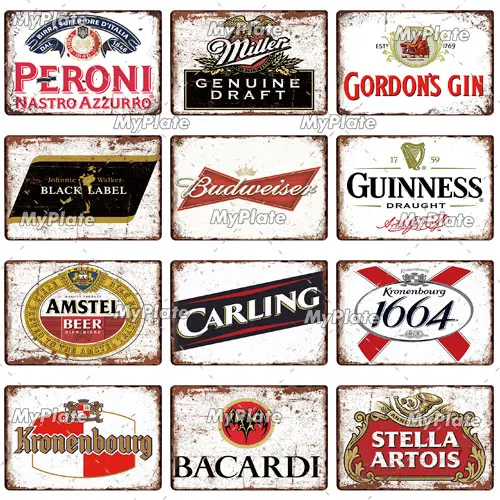 Холодная пивная металлическая вывеска винтажная табличка спиртовая жестяная