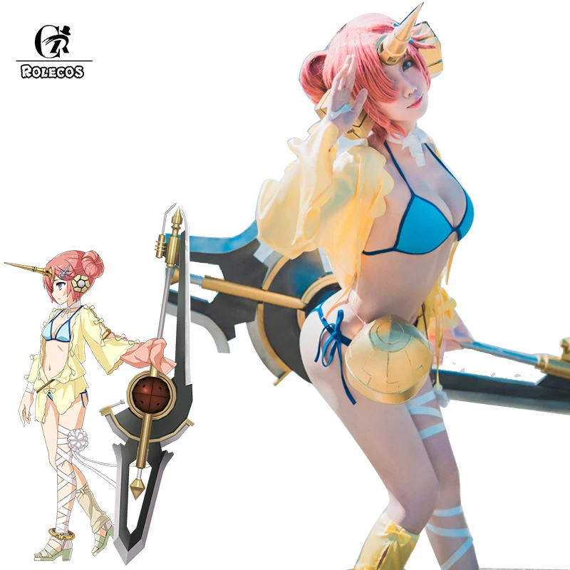 ROLECOS игровой FGO Fate косплей костюм бикини Франкенштейн купальник купальный топы