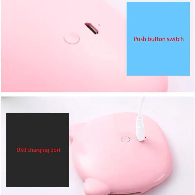 Портативный USB мини светодиодный косметическое зеркало для макияжа милый