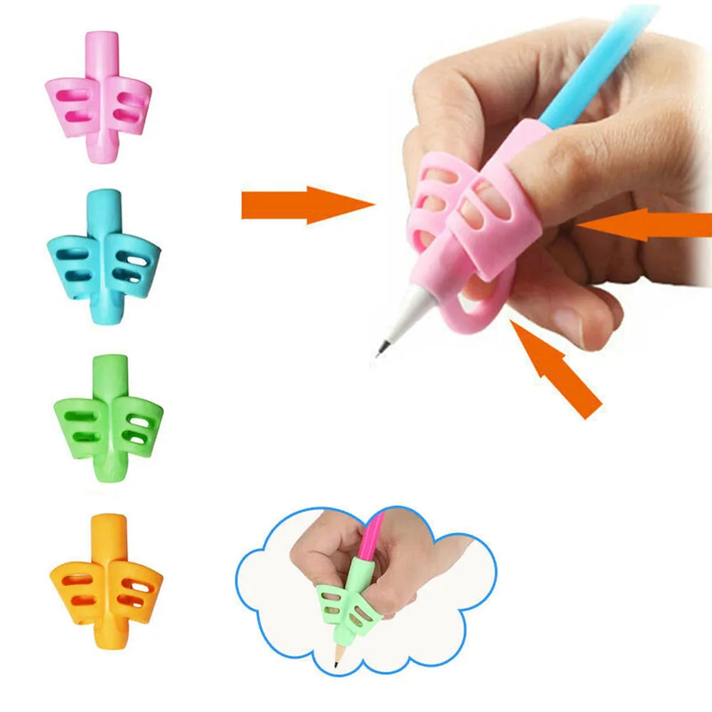 

3-finger Learning Partner Children Students Stationery Pencil Holding Practise Device For Correcting Pen Holder Postures Grip