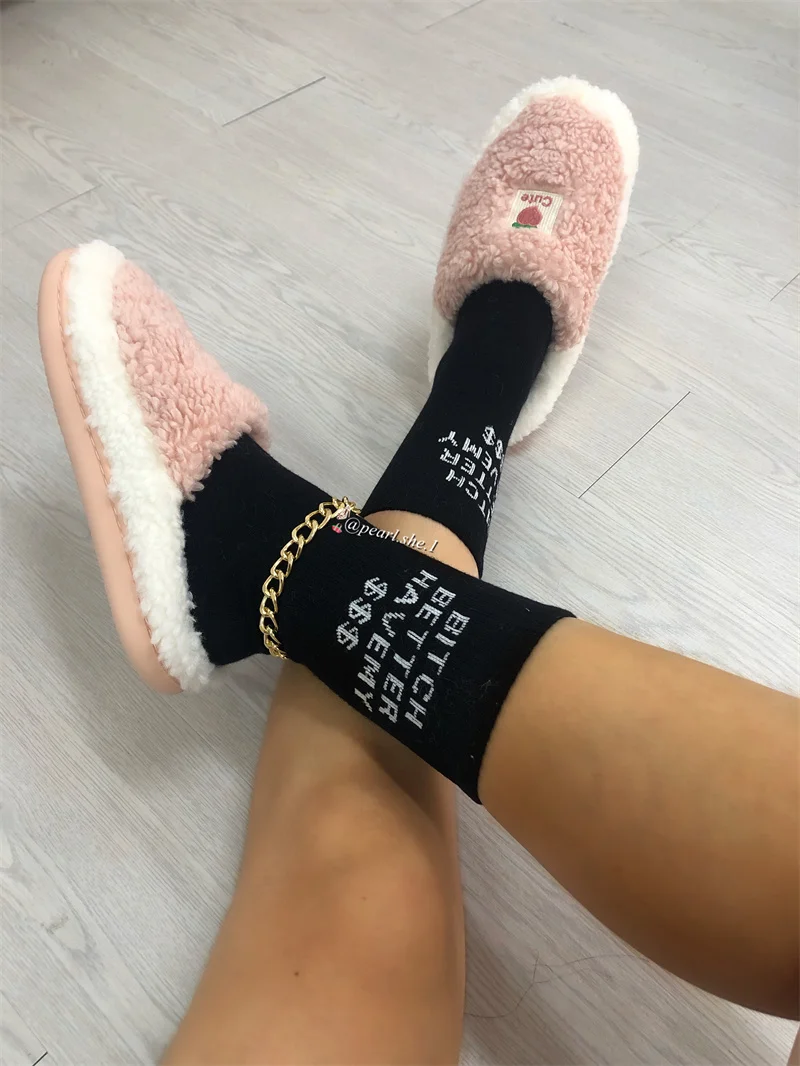 

Fashion Designers Girl Fashion Fur Slippers Wholesale Faux Fur Cross Indoor Floor Slides Women Fox Fur Slippers