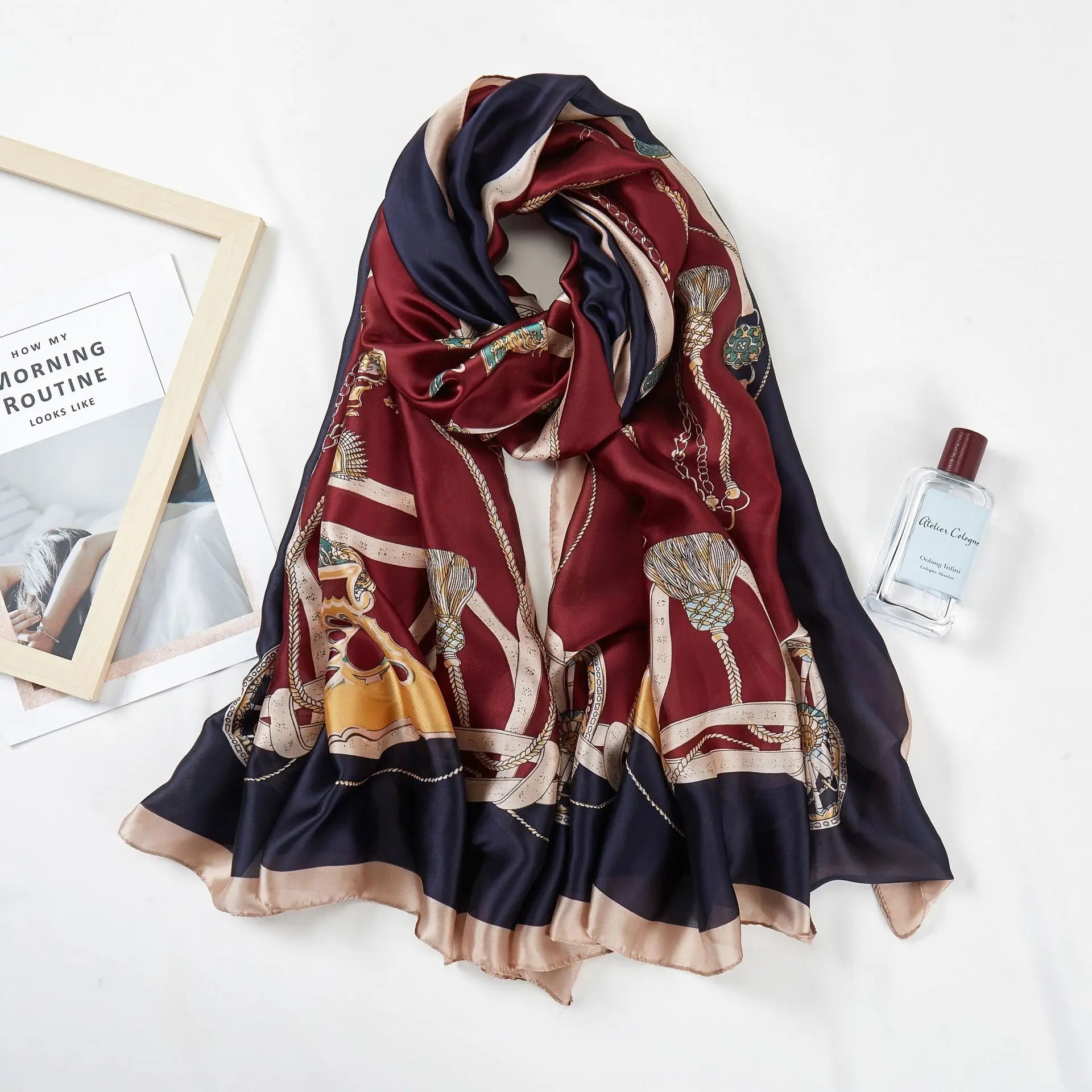 

Silk Scarf Women Shawls Wraps Fashion Small Hair Neck Hijabs Foulard Scarves Female Lady bufanda seda mujer echarpe ete soie