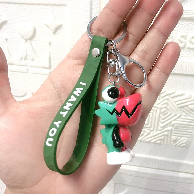 

Cartoon Color Changing Little Dinosaur Car Keychain Cute Animal Doll Backpack Pendant Key Chain Couple Gift Christmas Gift