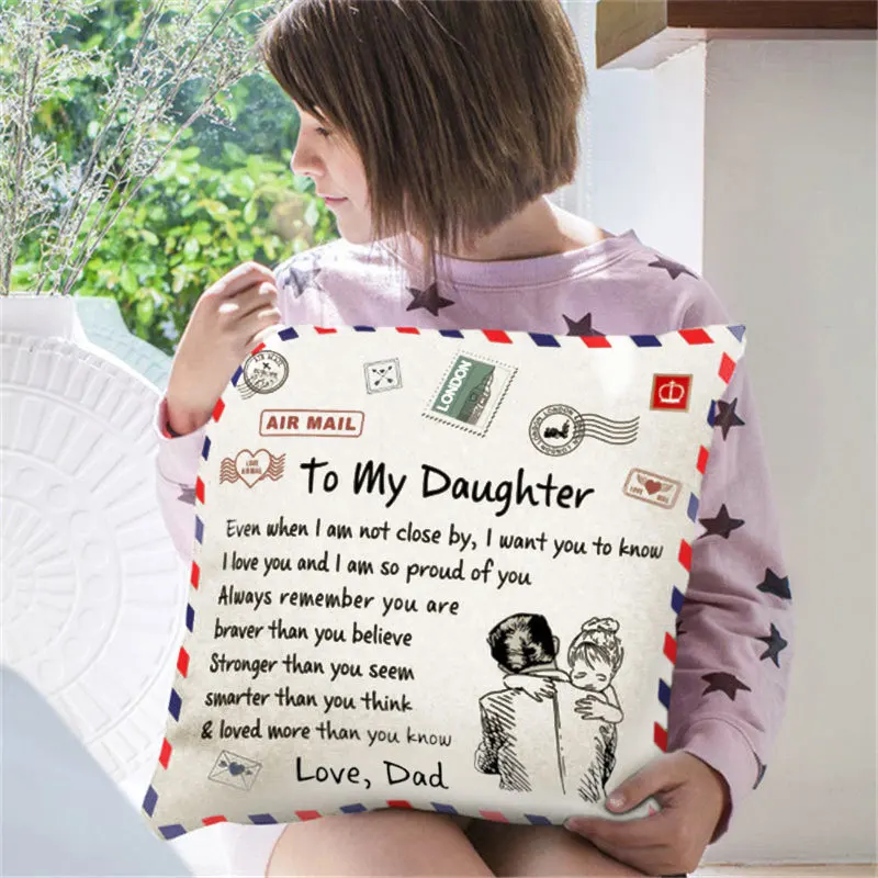 

Family Express Love Sofa Decorative Cushion Cover Letter Print Pillowcase Polyester 45*45 Throw Pillow Home Decor Pillowcover