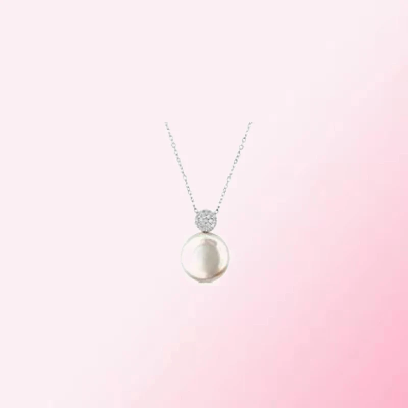 

925 Sterling Silver 1:1 Custom Silver Round Diamond Fashion Personality Necklace