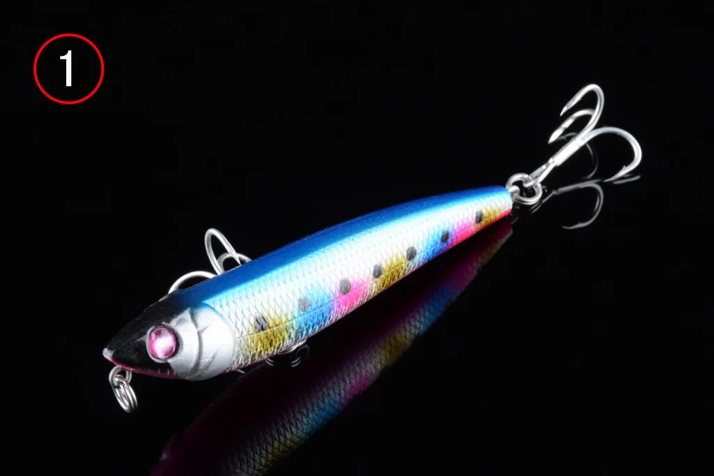 

Lu Ya Plastic Hard Bait Eight Colors Pencil Bionic Bait 8.8 Cm/10.2 G Lu Ya Bait Water Surface Pop ABS Plastic Hard Bait