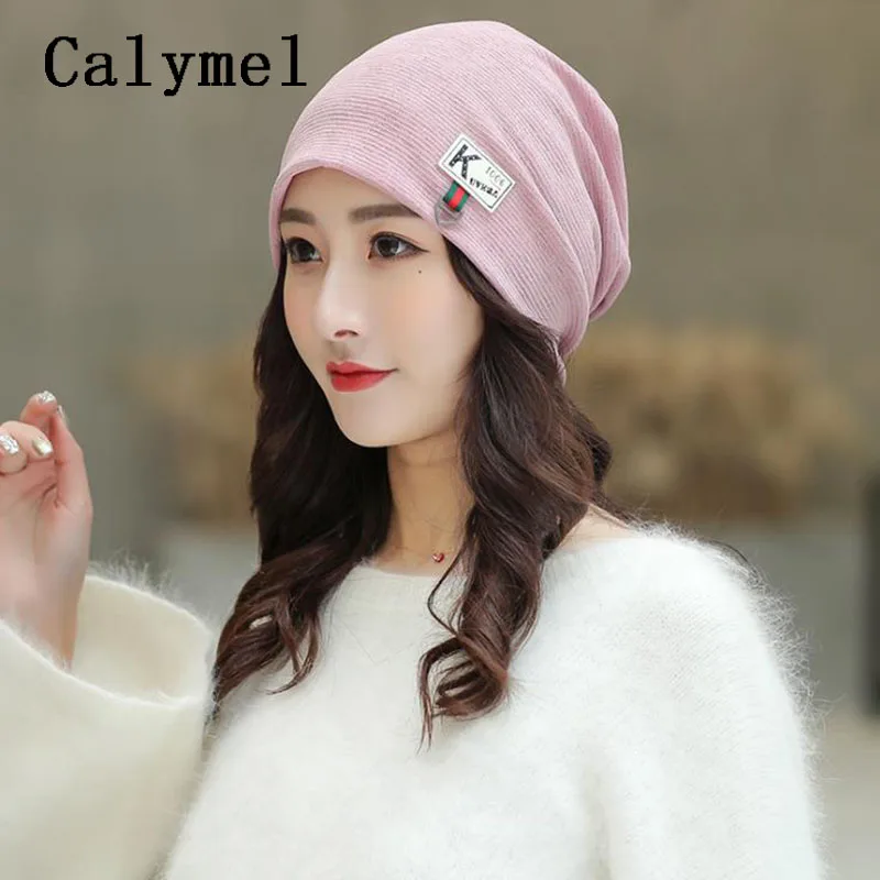Calymel Spring Skullies Beanie New Style Warmer Cap Knitted Beanies шапка Cotton Female Women's Hat женская | Аксессуары