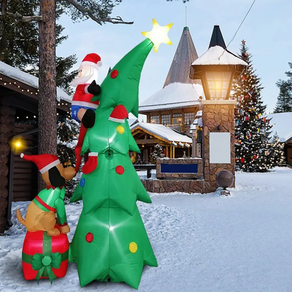 

2022 LED Air Inflatable Santa Claus Snowman Elk Outdoor Garden Airblown New Year Christmas Decoration Gift For Kids Children Toy