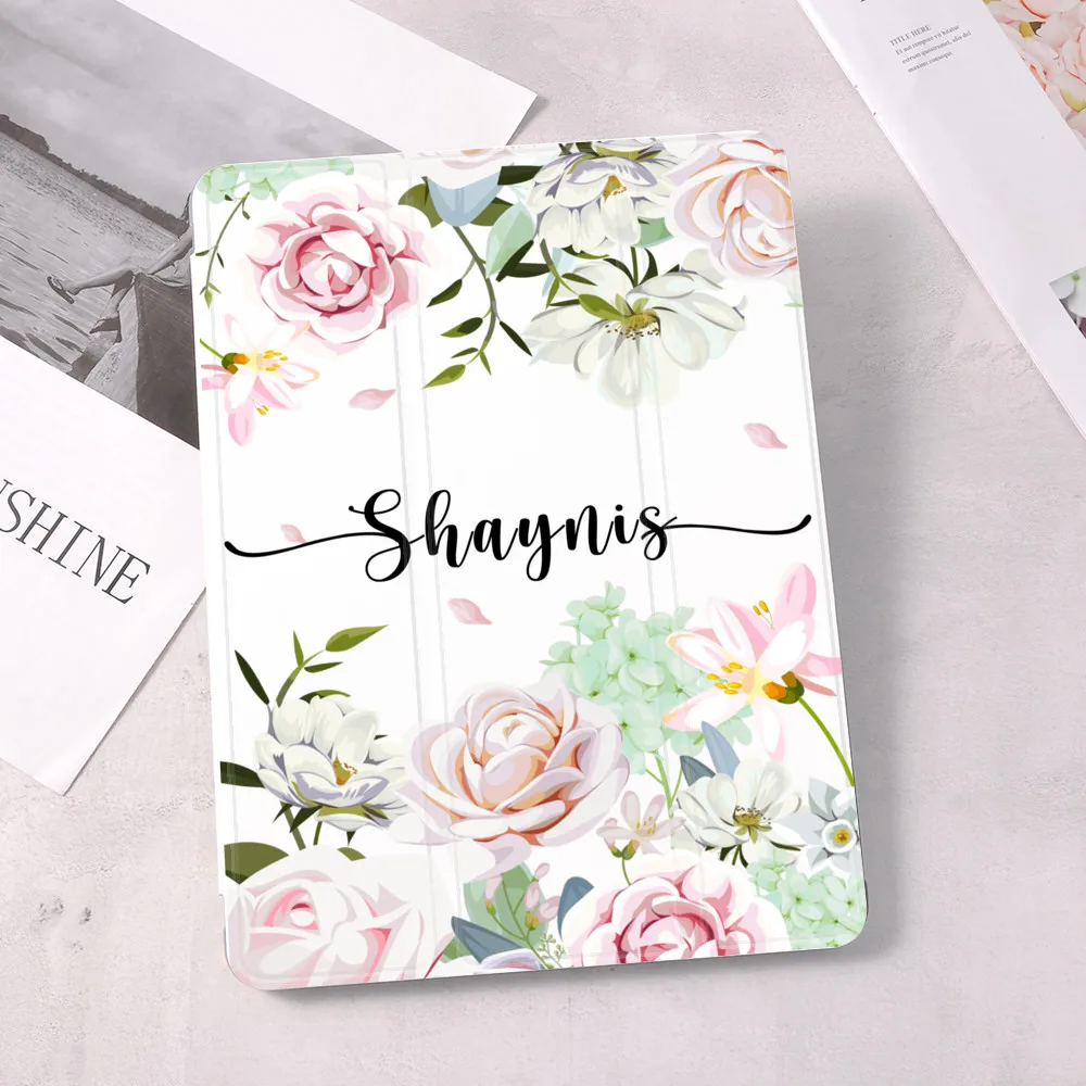 

Custom Name For ipad flower flamingo For 10.9 inch Air 4 2020 5th 6th 10.2 inch 8th Generation 12.9 inch Pro 2018 Mini 4 5 Cover