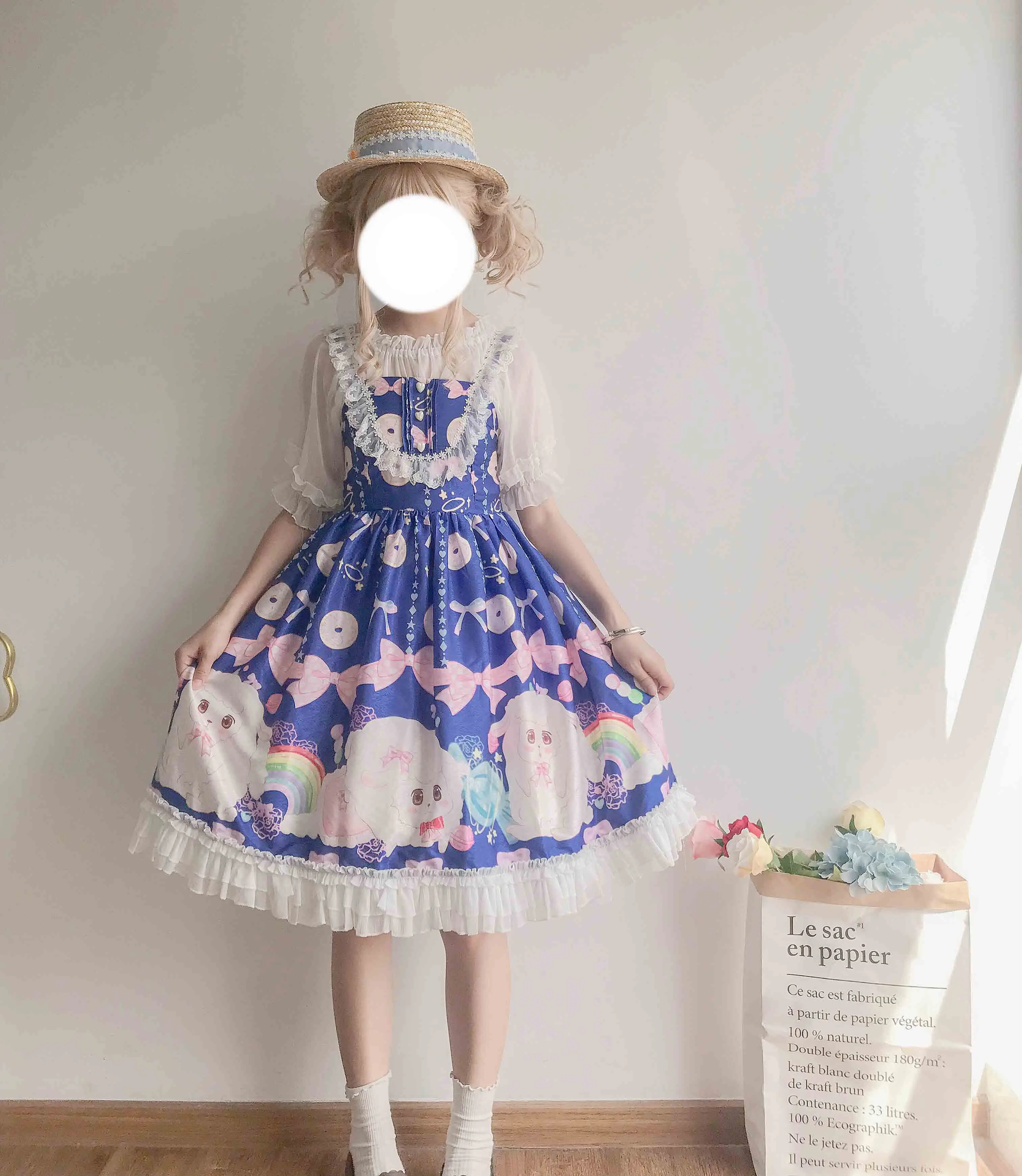 Женское летнее платье с принтом овечки 4 цвета | Женская одежда